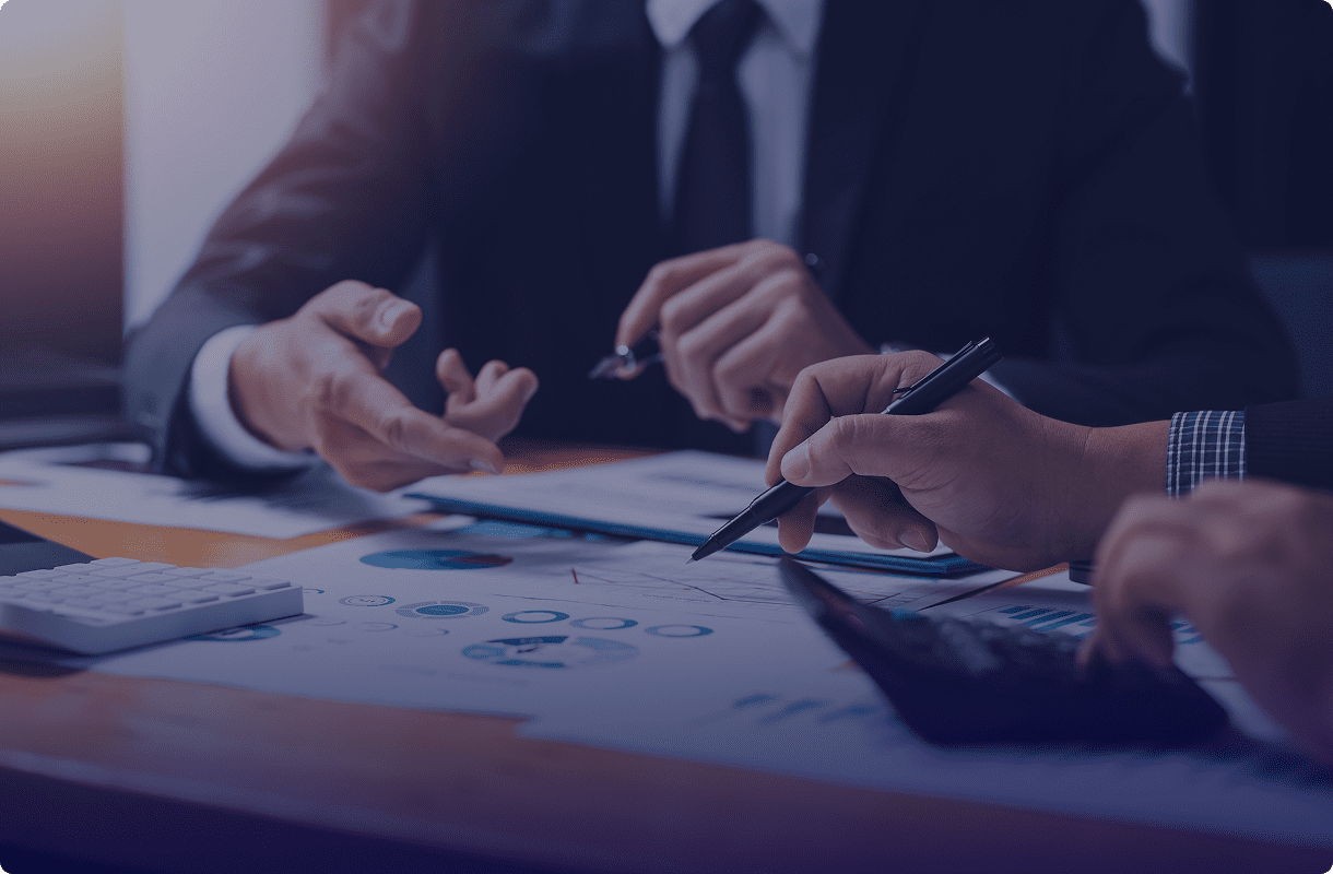 Business meeting with paperwork